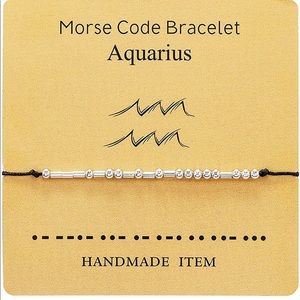 Unisex Morse Code Bracelets String Bracelet Silver